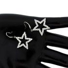 2.92 CT Diamond Star Earrings  in 18Kt White Gold